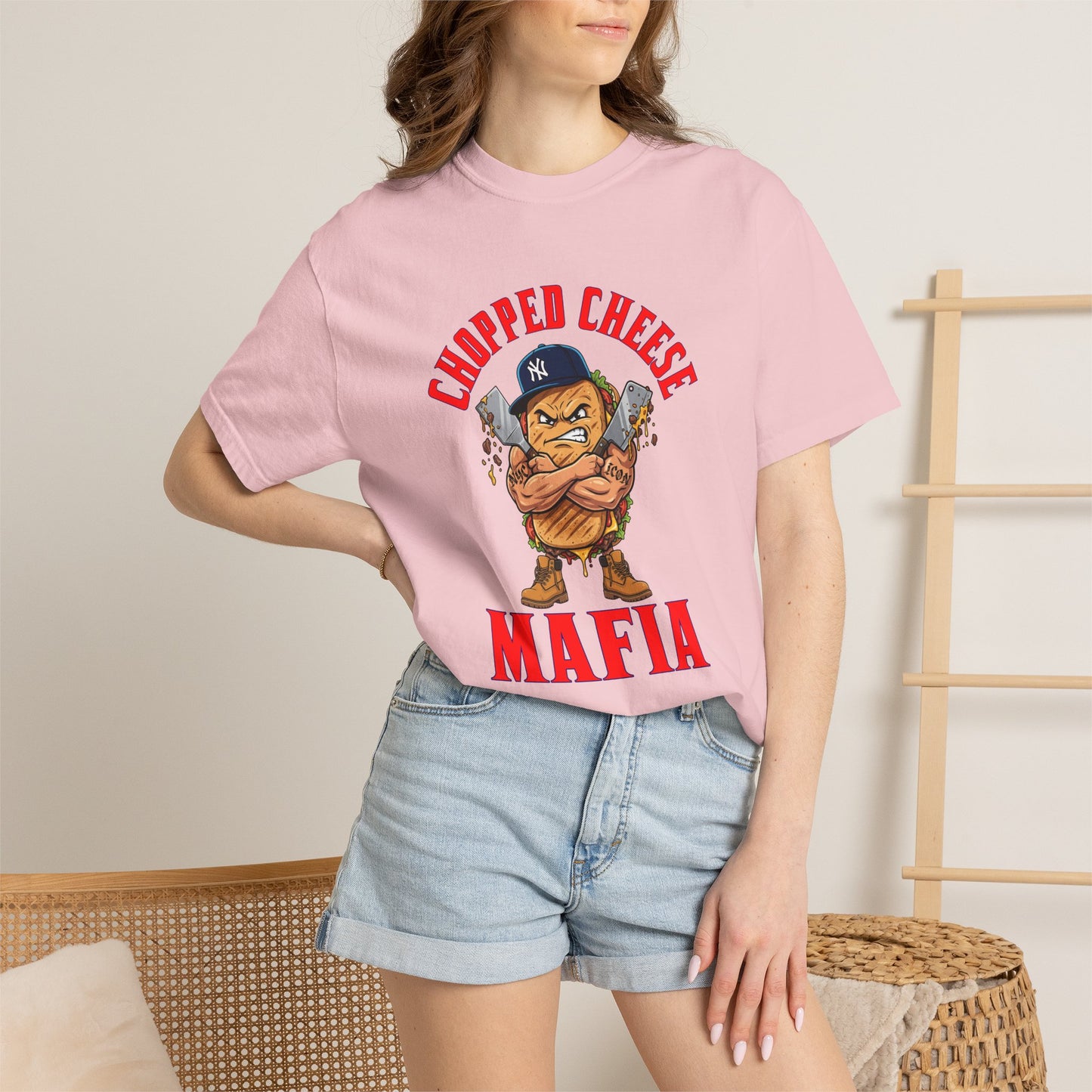 L.O.E.F Mafia Chopped Cheese Unisex Tee Shirt (Red)