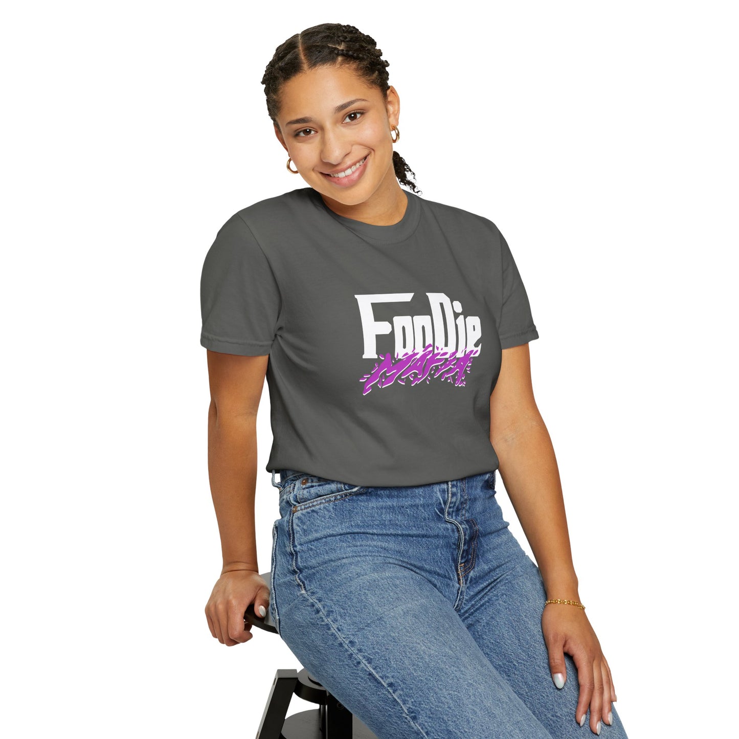 L.O.E.F White Foodie Mafia Tee Shirt (Purple)