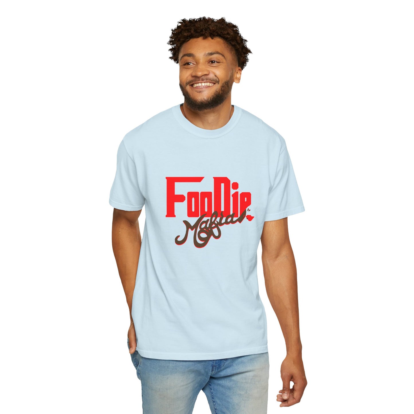 L.O.E.F Red Foodie Mafia Unisex Tee Shirt (Dark Brown)