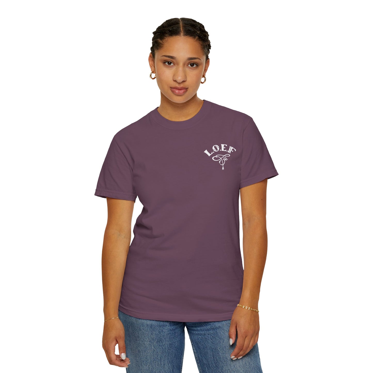 L.O.E.F LIFESTYLE OF EVERYDAY FOODIES Unisex Tee Shirt (White)