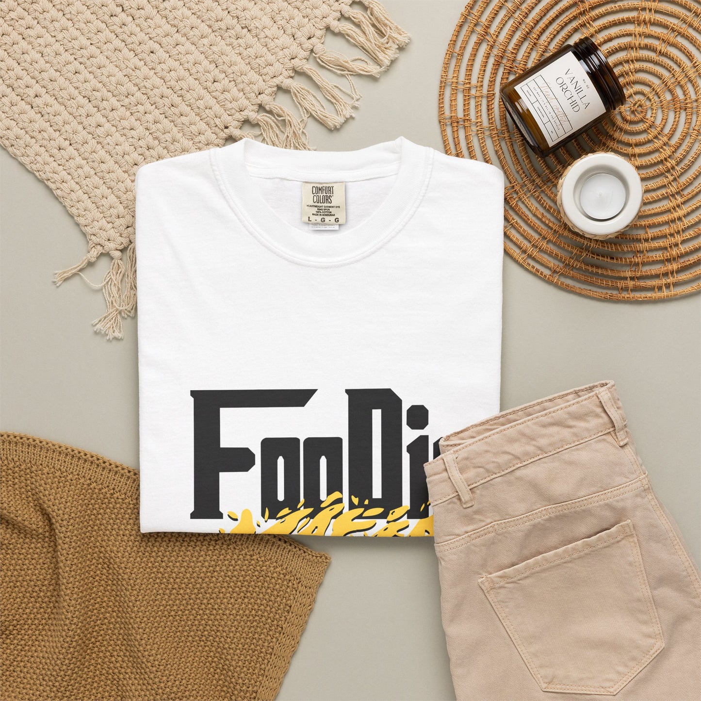 L.O.E.F Foodie Mafia Tee-Shirt (Mustard)