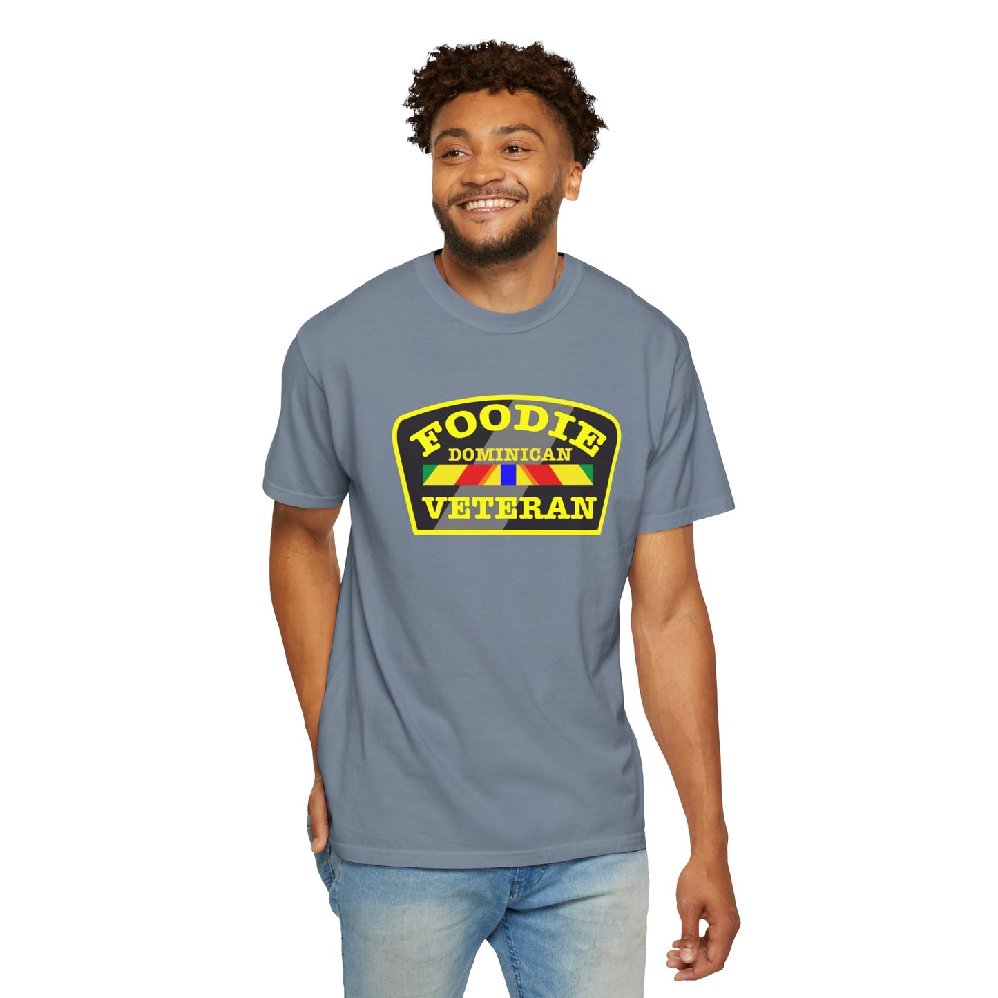 L.O.E.F Foodie Veteran DOMINICAN Unisex Tee Shirt (Yellow)