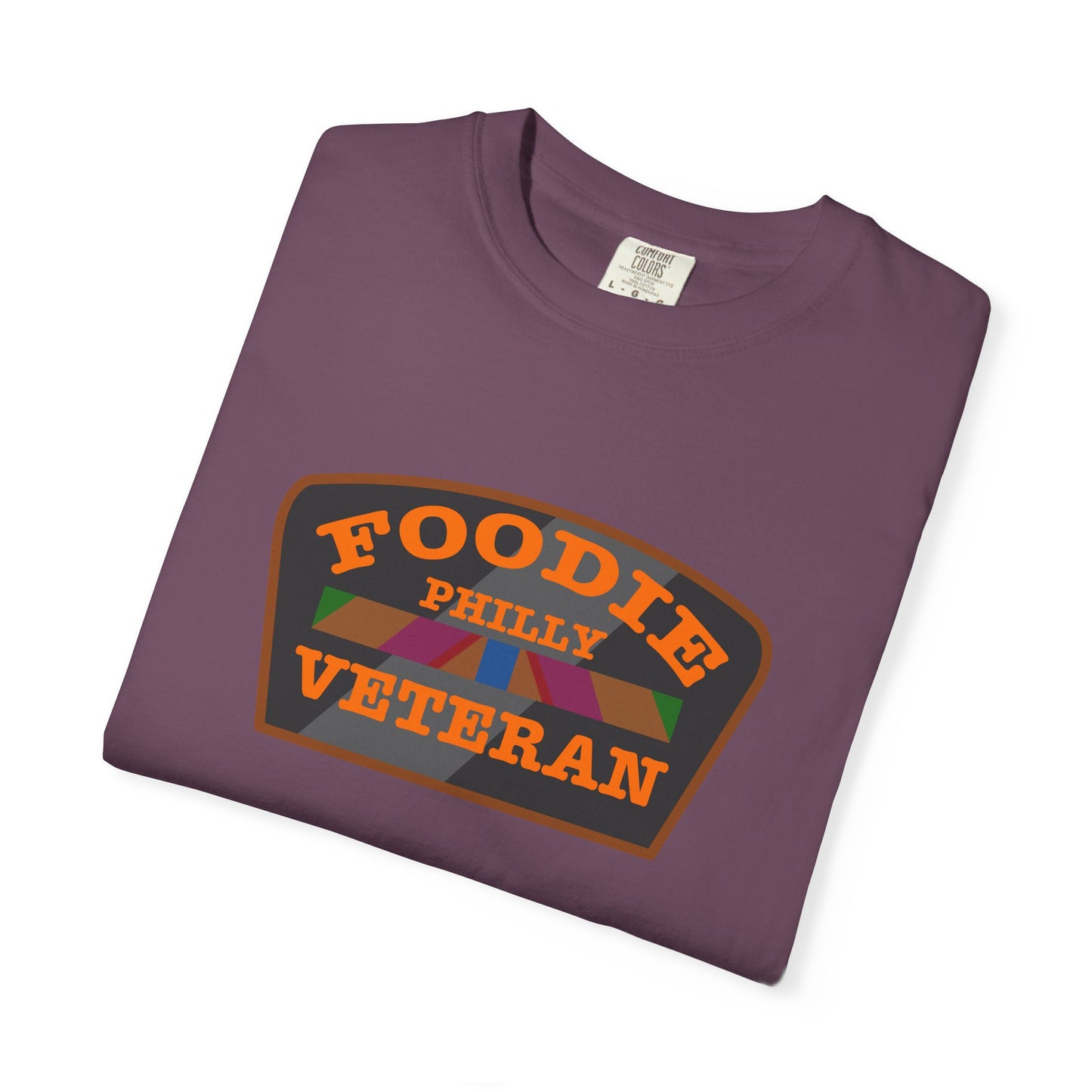 L.O.E.F Foodie Veteran PHILLY Unisex Tee Shirt (Orange)