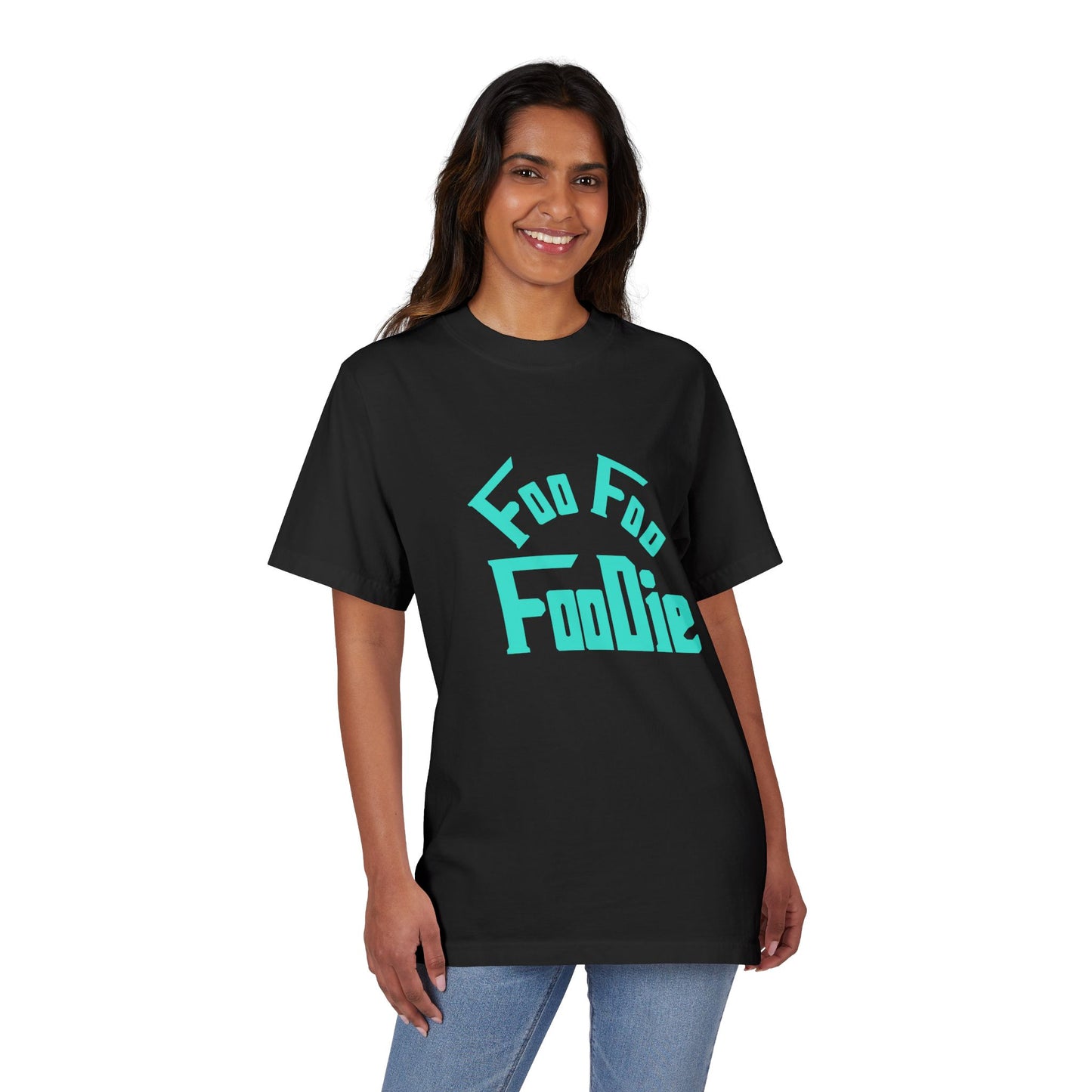 L.O.E.F Unisex FOO FOO FOODIE Tee Shirt (Turquoise)