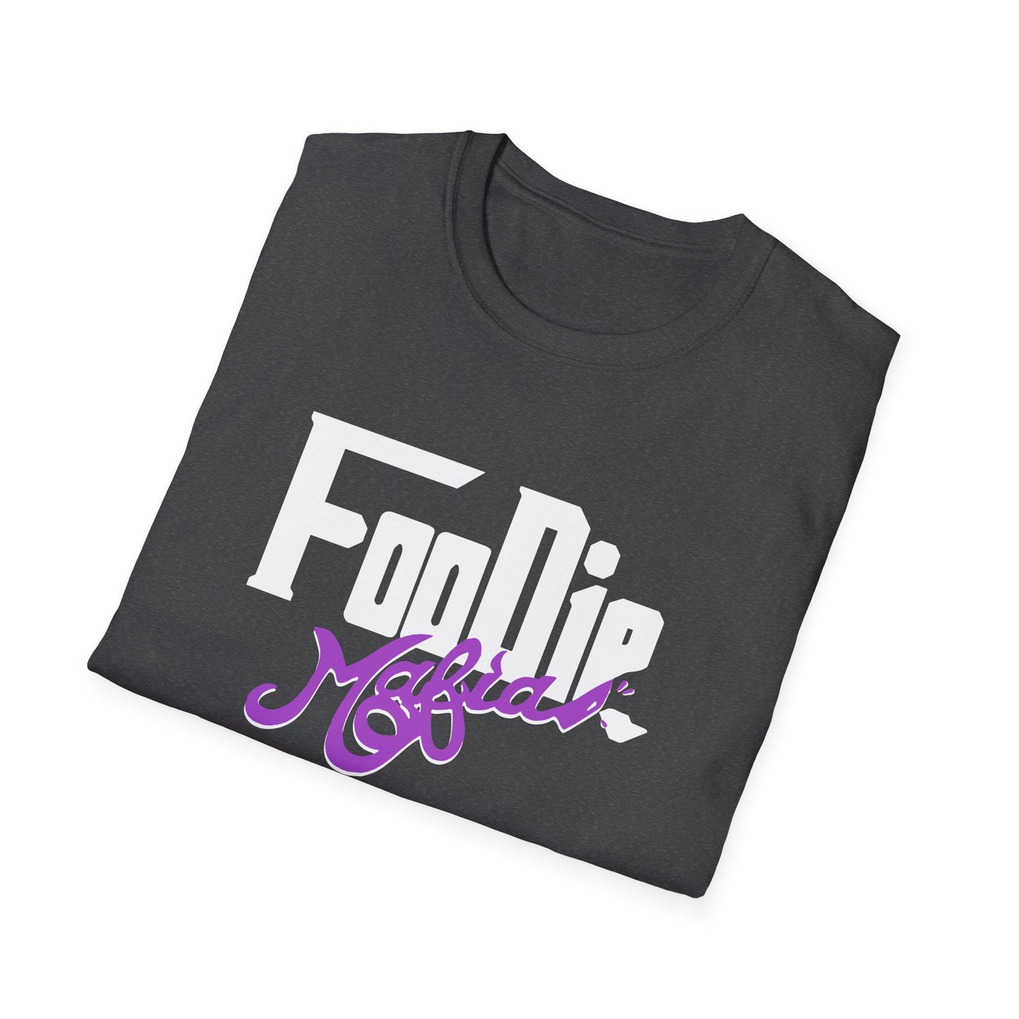 L.O.E.F White Foodie Mafia Unisex Tee Shirt  (Purple)