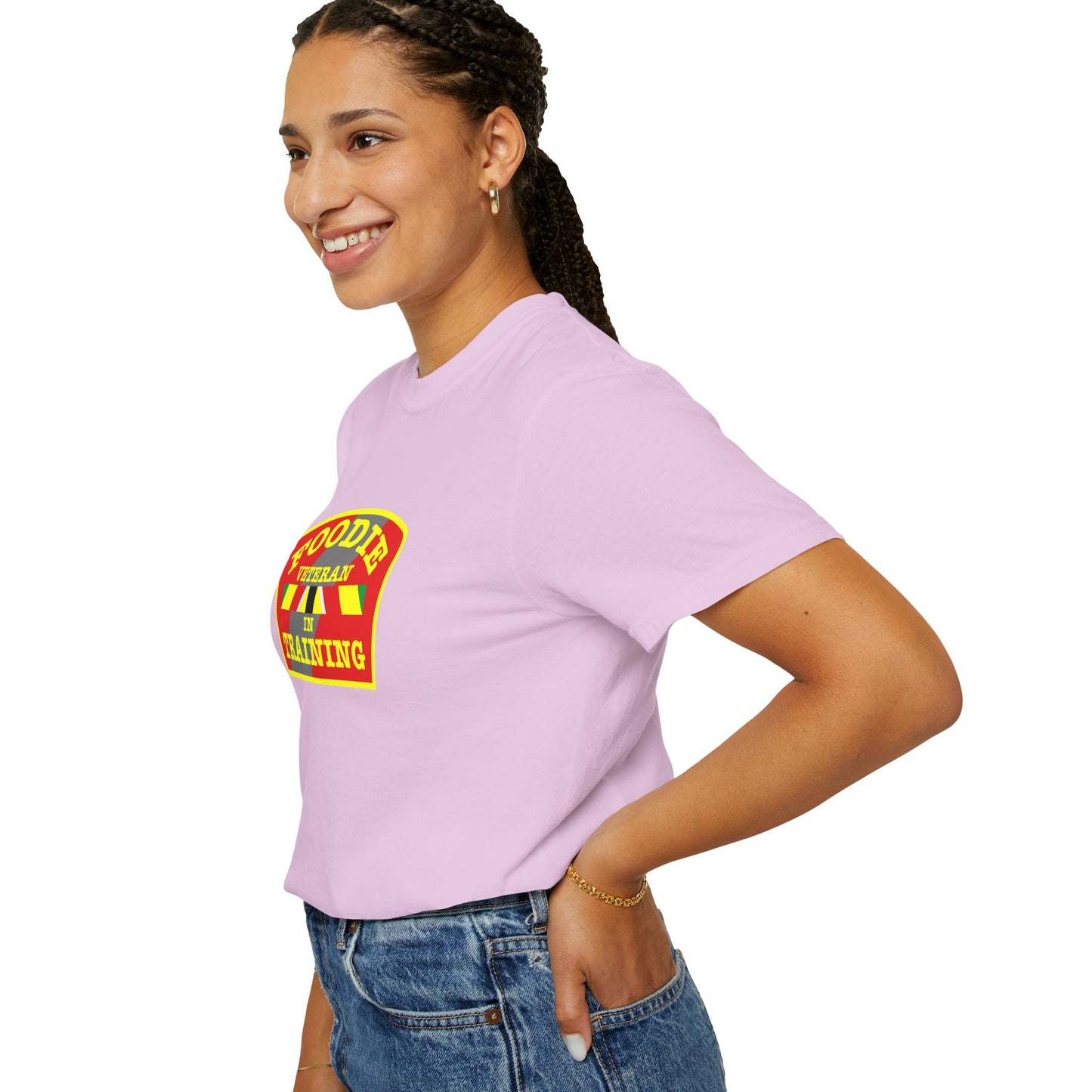 L.O.E.F Foodie Veteran IN TRAINING Unisex Tee Shirt (Yellow)