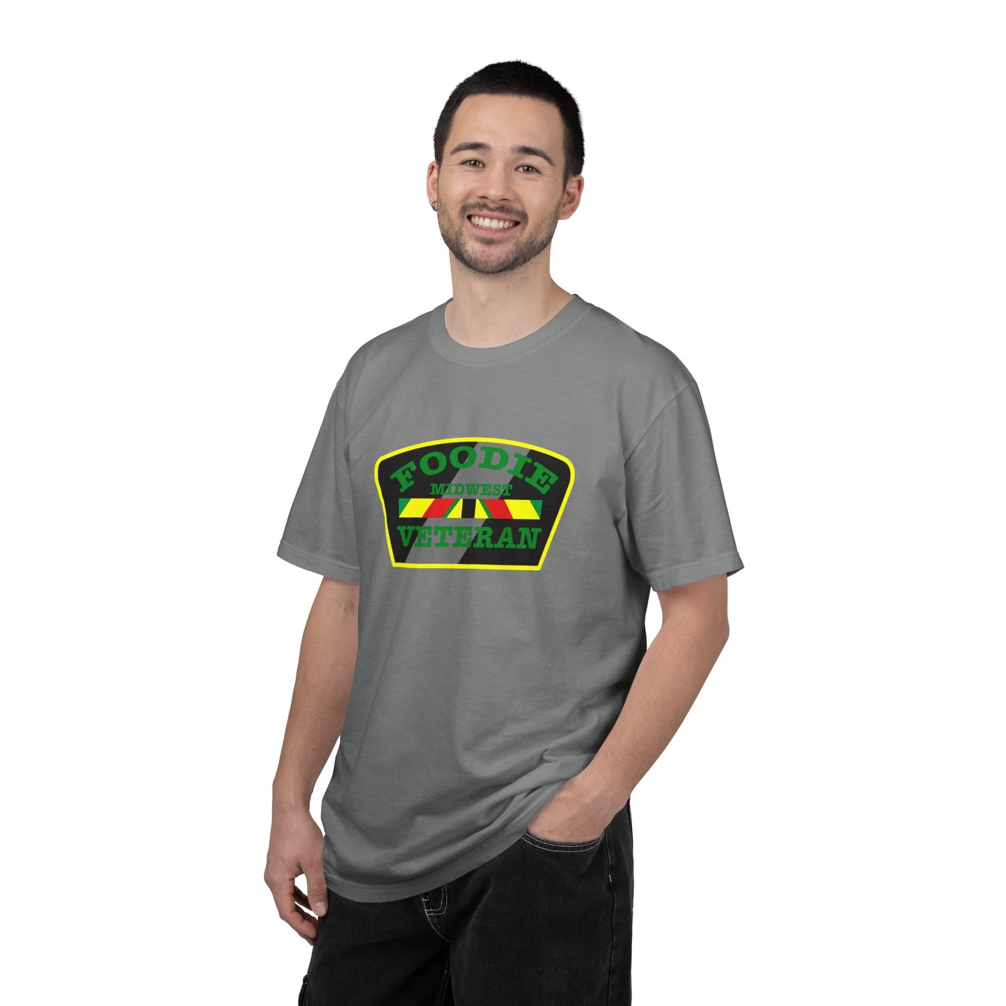 L.O.E.F Foodie Veteran MIDWEST Unisex Tee Shirt (Green)