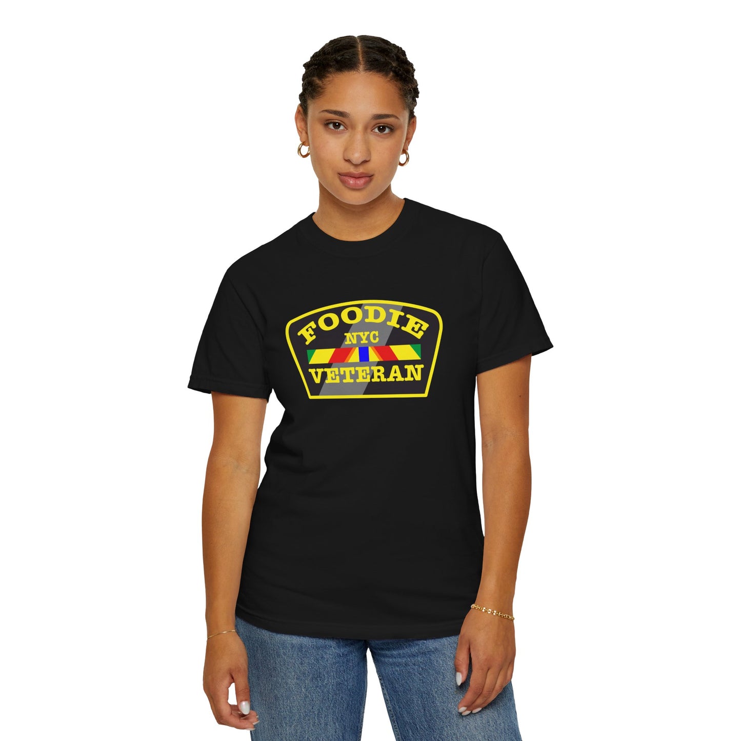 L.O.E.F Foodie Veteran NYC Unisex Tee Shirt (Yellow)