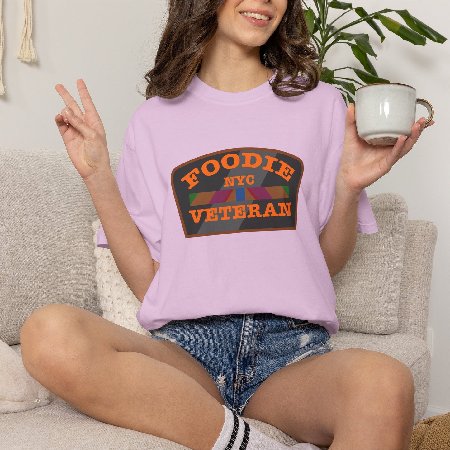 L.O.E.F Foodie Veteran NYC Unisex Tee Shirt (Orange)