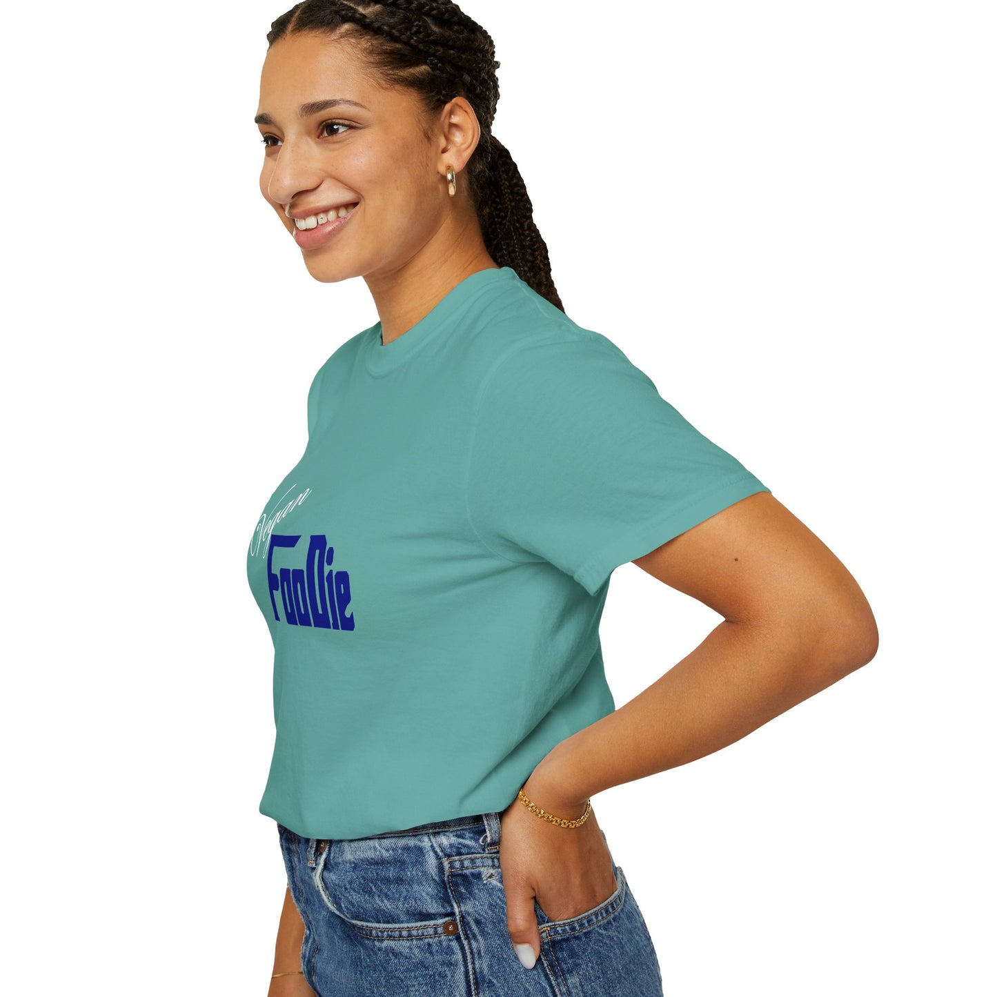 L.O.E.F Unisex Vegan Foodie Tee Shirt (Dark Blue)