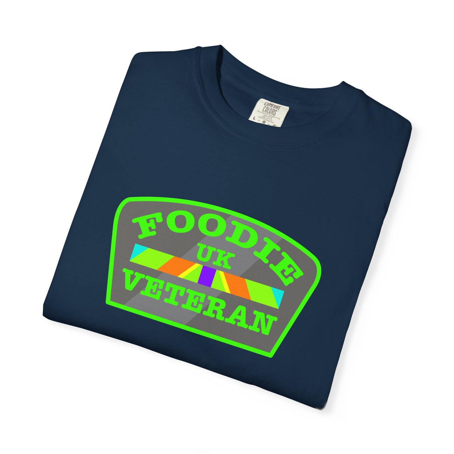 L.O.E.F Foodie Veteran UK Unisex Tee Shirt (Neon Green)