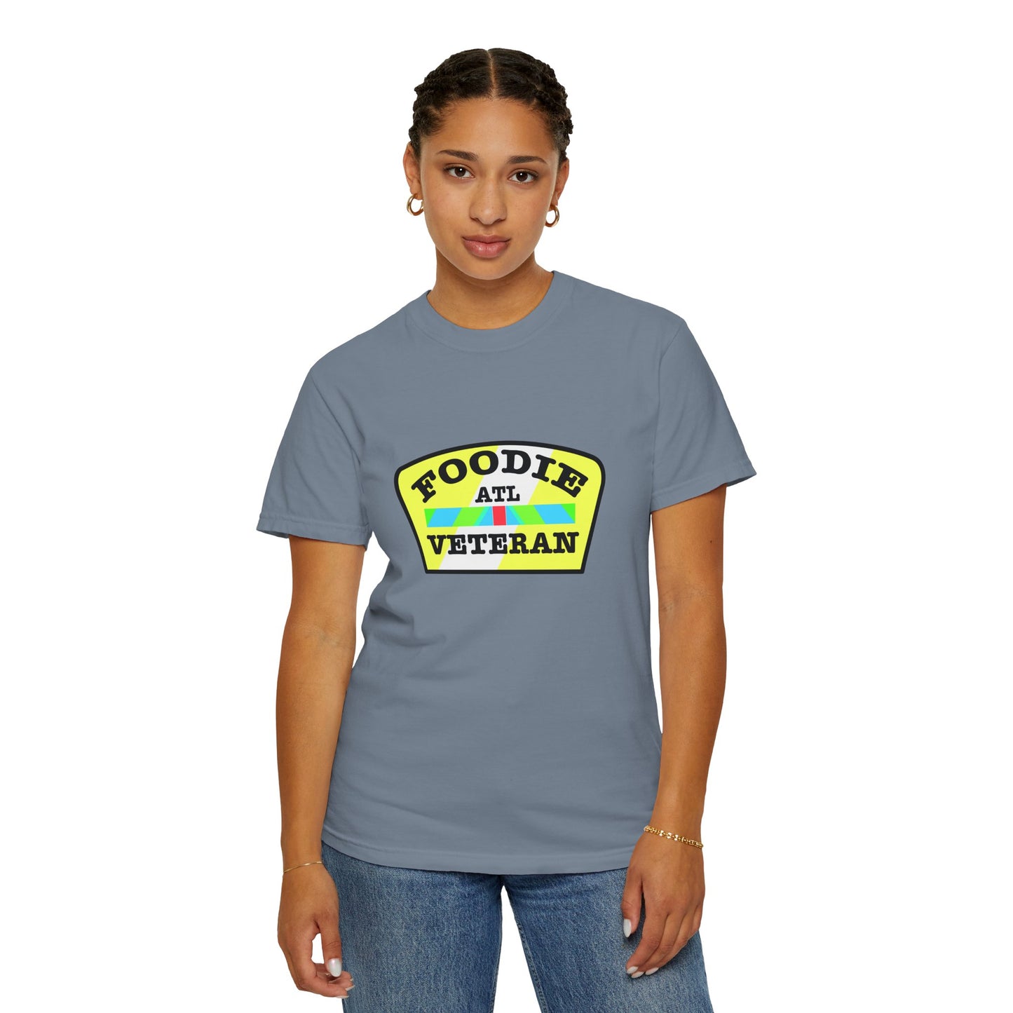 L.O.E.F Foodie Veteran ATL Unisex Tee Shirt (Yellow and Black)