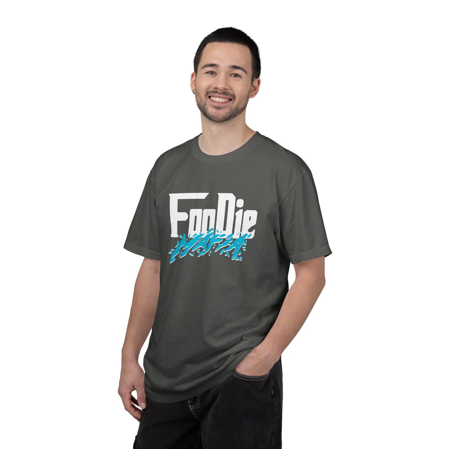 L.O.E.F Foodie Mafia Unisex Tee Shirt  (Aqua Blue)