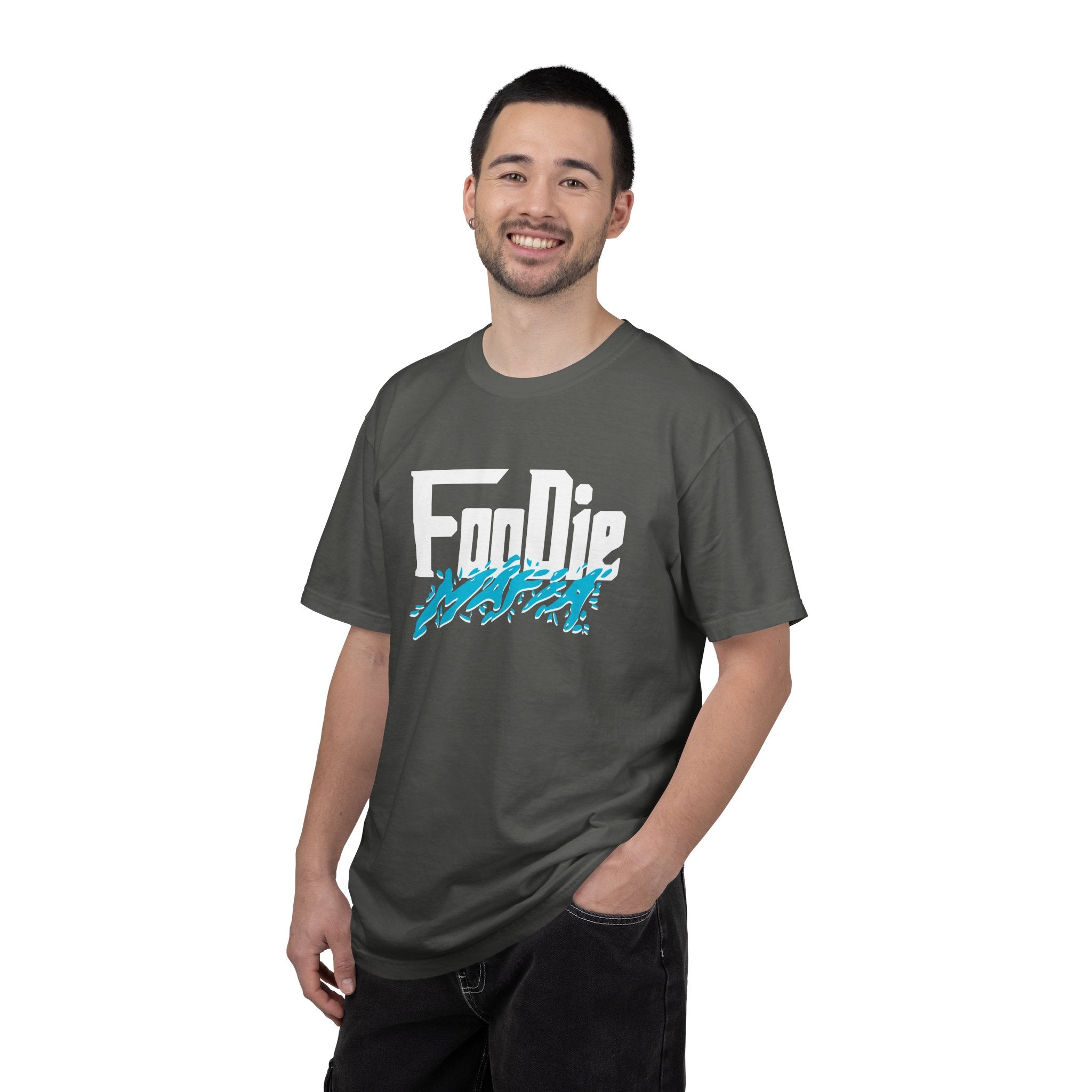 L.O.E.F Foodie Mafia Unisex Tee Shirt  (Aqua Blue)