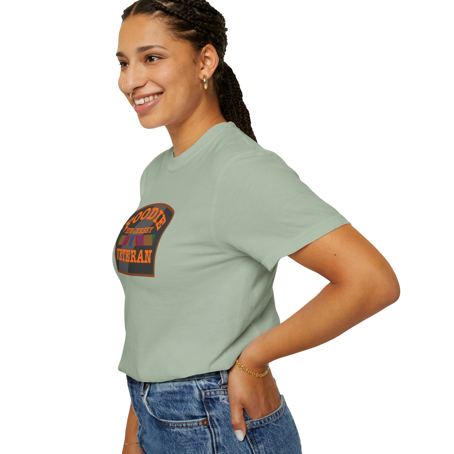 L.O.E.F Foodie Veteran NEW JERSEY Unisex Tee Shirt (Orange)