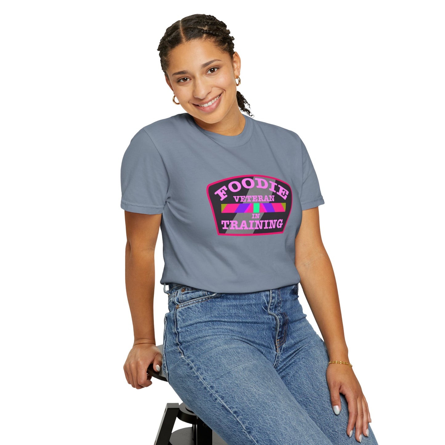 L.O.E.F Foodie Veteran IN TRAINING Unisex Tee Shirt (Pink)