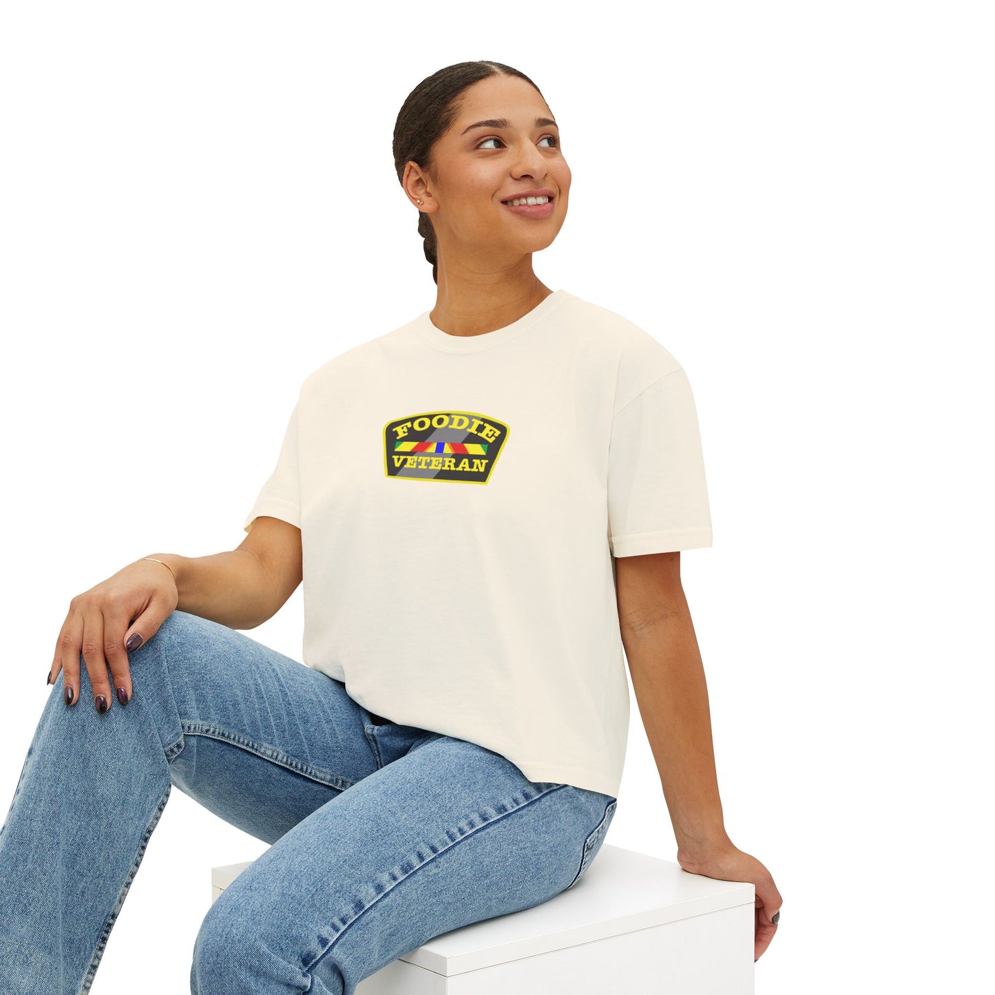 L.O.E.F Foodie Veteran Women Boxy Tee