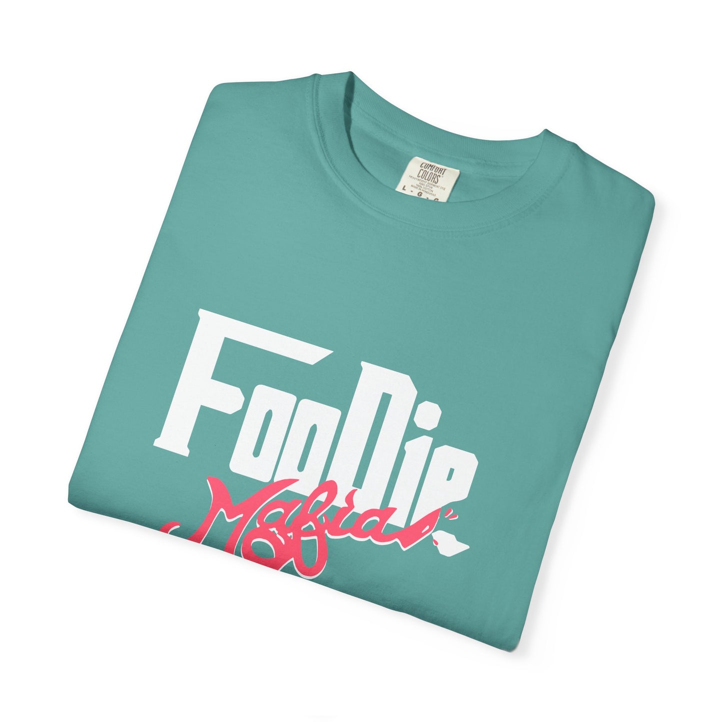L.O.E.F White Foodie Mafia Unisex Tee shirt (Fiery Red)