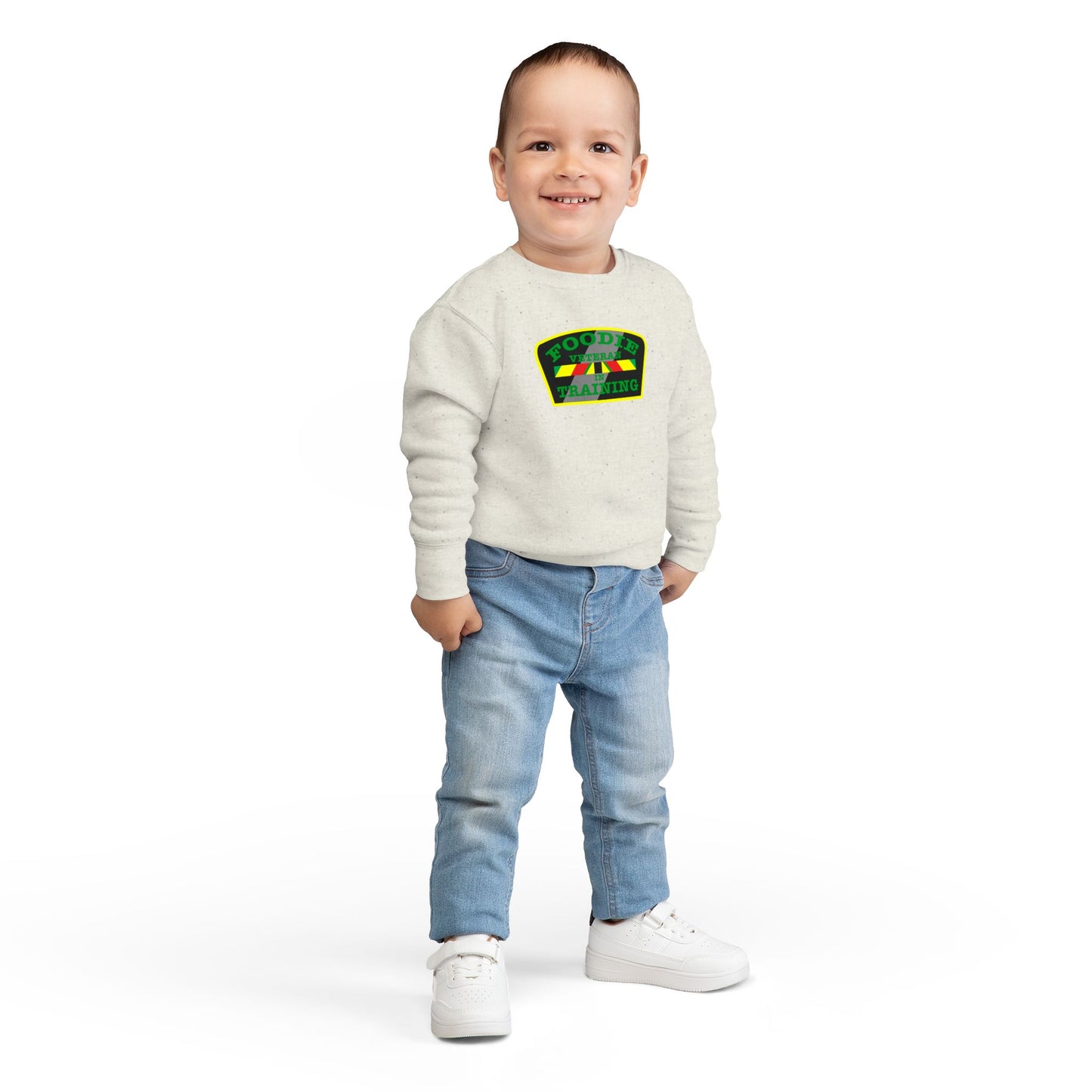 L.O.E.F Foodie Veteran In Training Toddler Sweatshirt (Green)