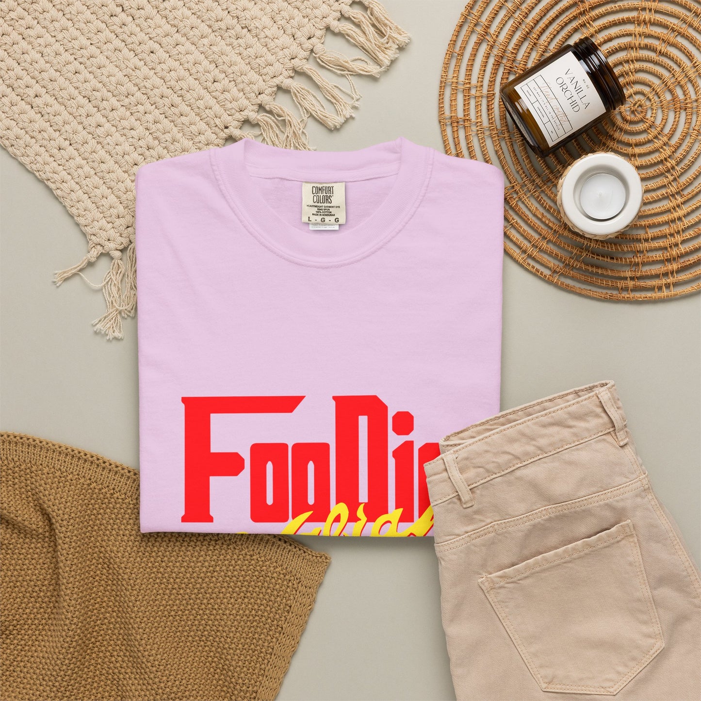 L.O.E.F Red Foodie Mafia Unisex Tee shirt (Bright Yellow)