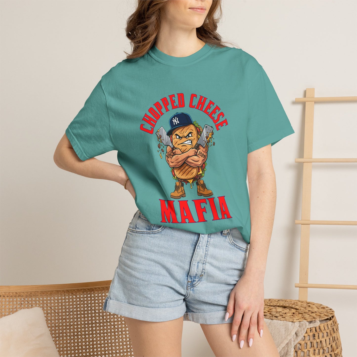 L.O.E.F Mafia Chopped Cheese Unisex Tee Shirt (Red)