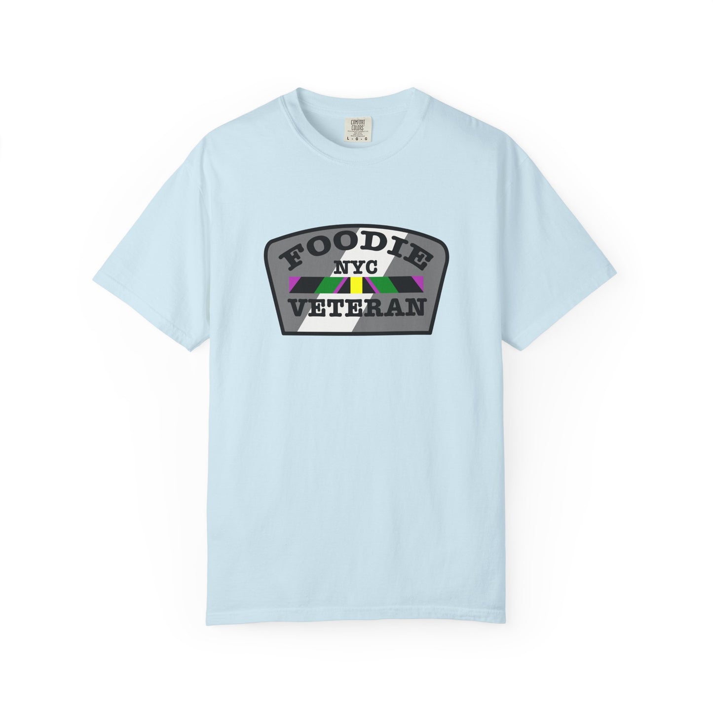 L.O.E.F Foodie Veteran NYC Unisex Tee Shirt (Gray)