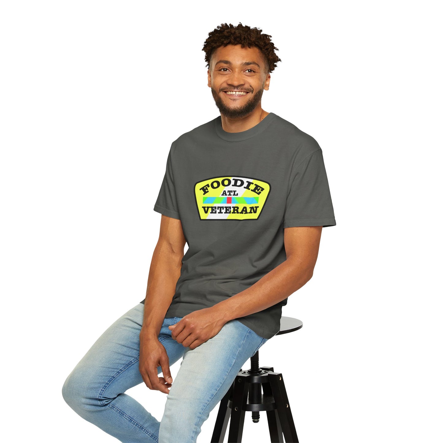L.O.E.F Foodie Veteran ATL Unisex Tee Shirt (Yellow and Black)