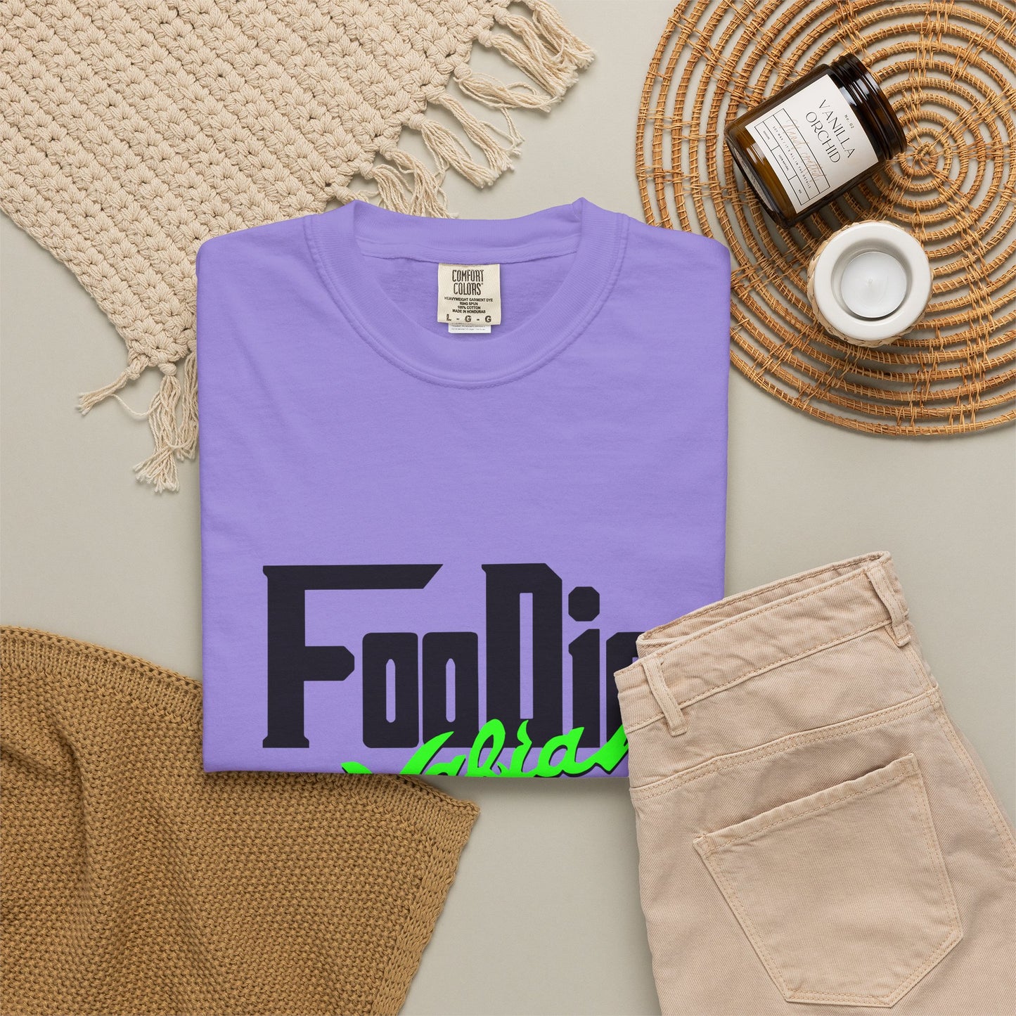 L.O.E.F Foodie Mafia Unisex Tee Shirt (Neon Green)