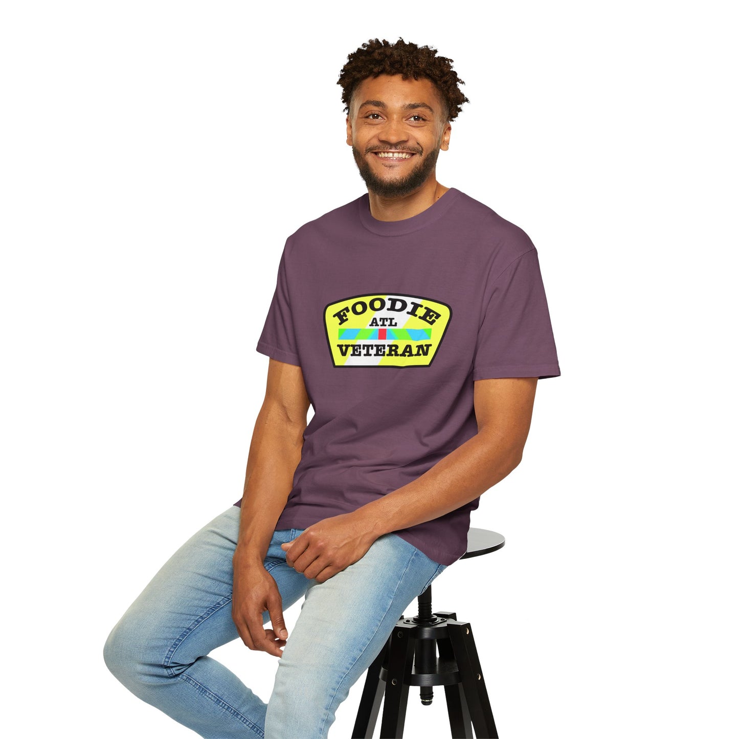 L.O.E.F Foodie Veteran ATL Unisex Tee Shirt (Yellow and Black)