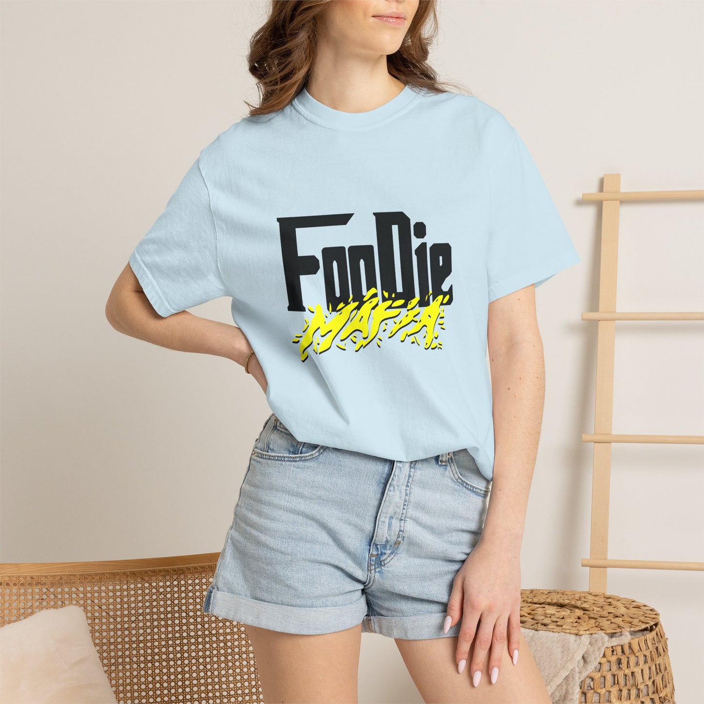 L.O.E.F Foodie Mafia Unisex Tee Shirt (Bright Yellow)