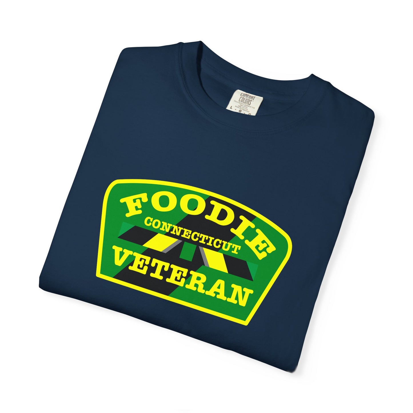 L.O.E.F Foodie Veteran CONNECTICUT Unisex Tee Shirt (Yellow)