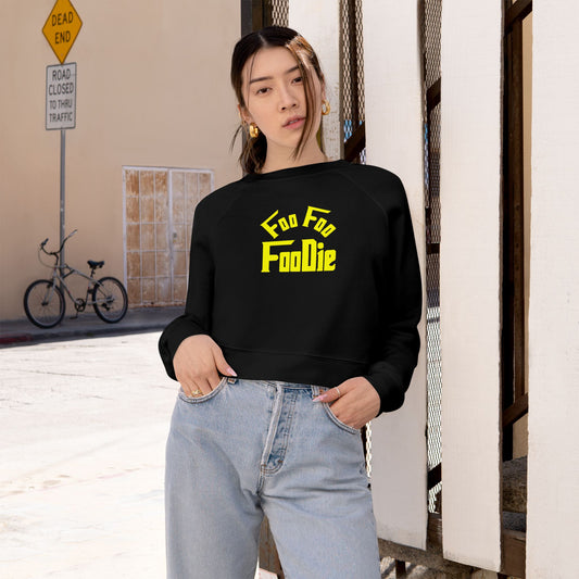 L.O.E.F Women's Cropped Pullover (Bright Yellow)