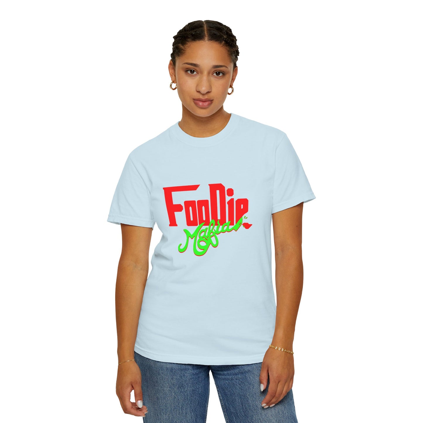 L.O.E.F Red Foodie Mafia Unisex Tee Shirt (Neon Green)