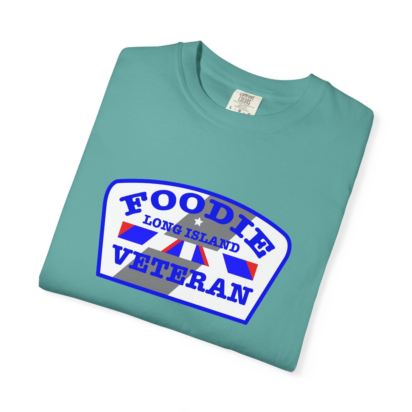 L.O.E.F Foodie Veteran Long Island Unisex Tee Shirt (Blue)