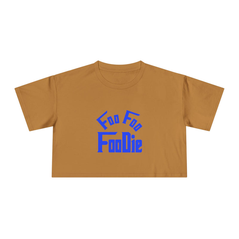 L.O.E.F FOO FOO FOODIE Women Crop Tee(Dark Blue)