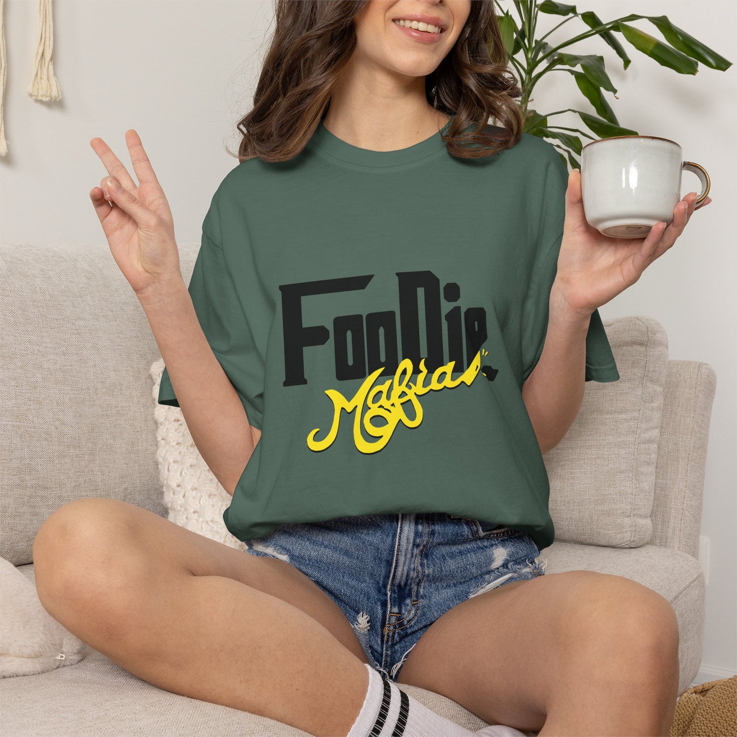 L.O.E.F Foodie Mafia Unisex Tee shirt (Bright Yellow)