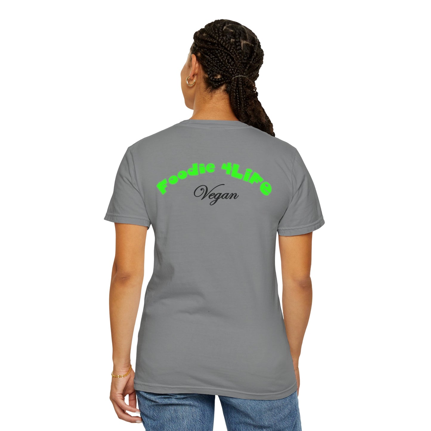 L.O.E.F Foodie 4Life Vegan Unisex Tee Shirt (Neon Green)