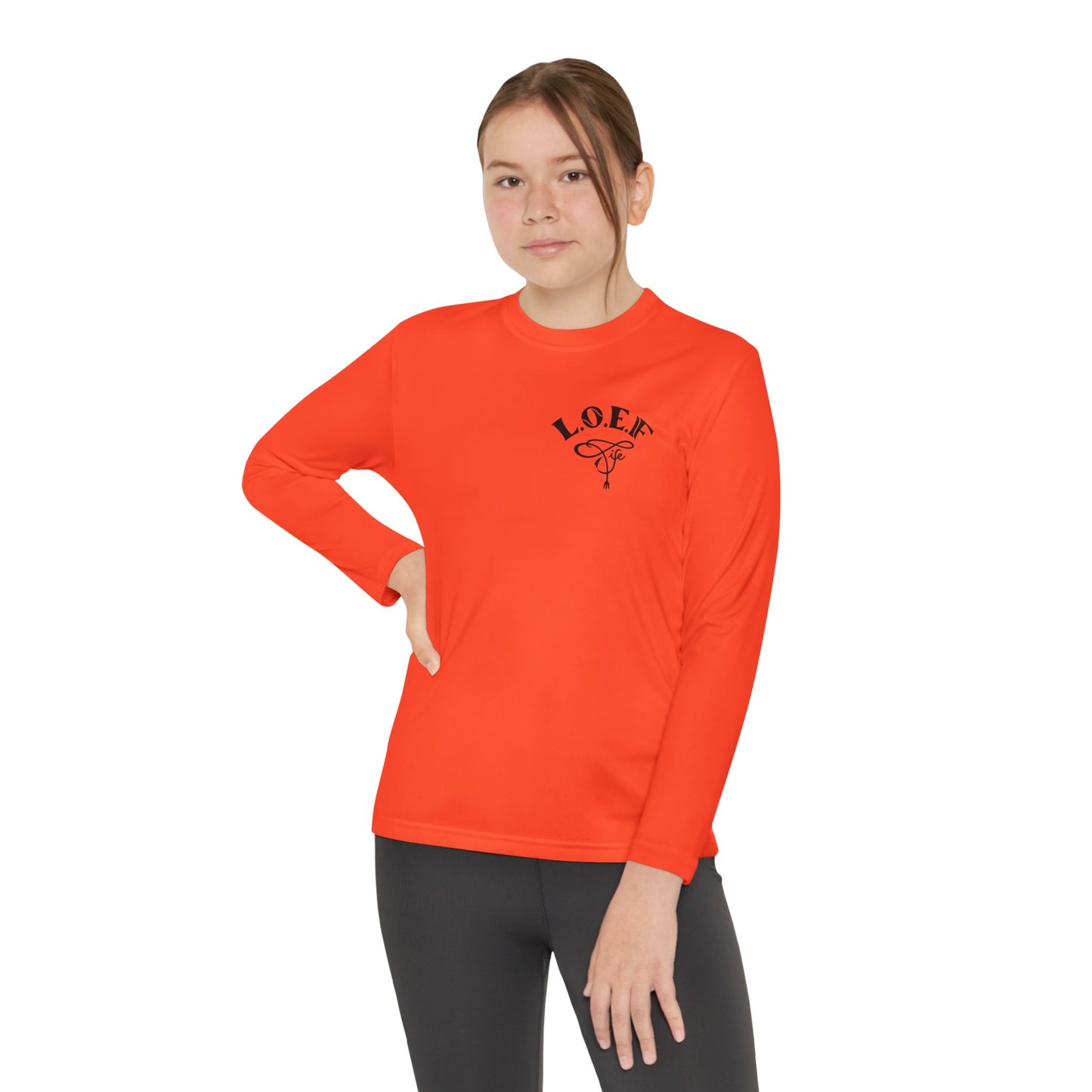 L.O.E.F Foodie 4Life Young Long Sleeve Tee  (Neon Green)