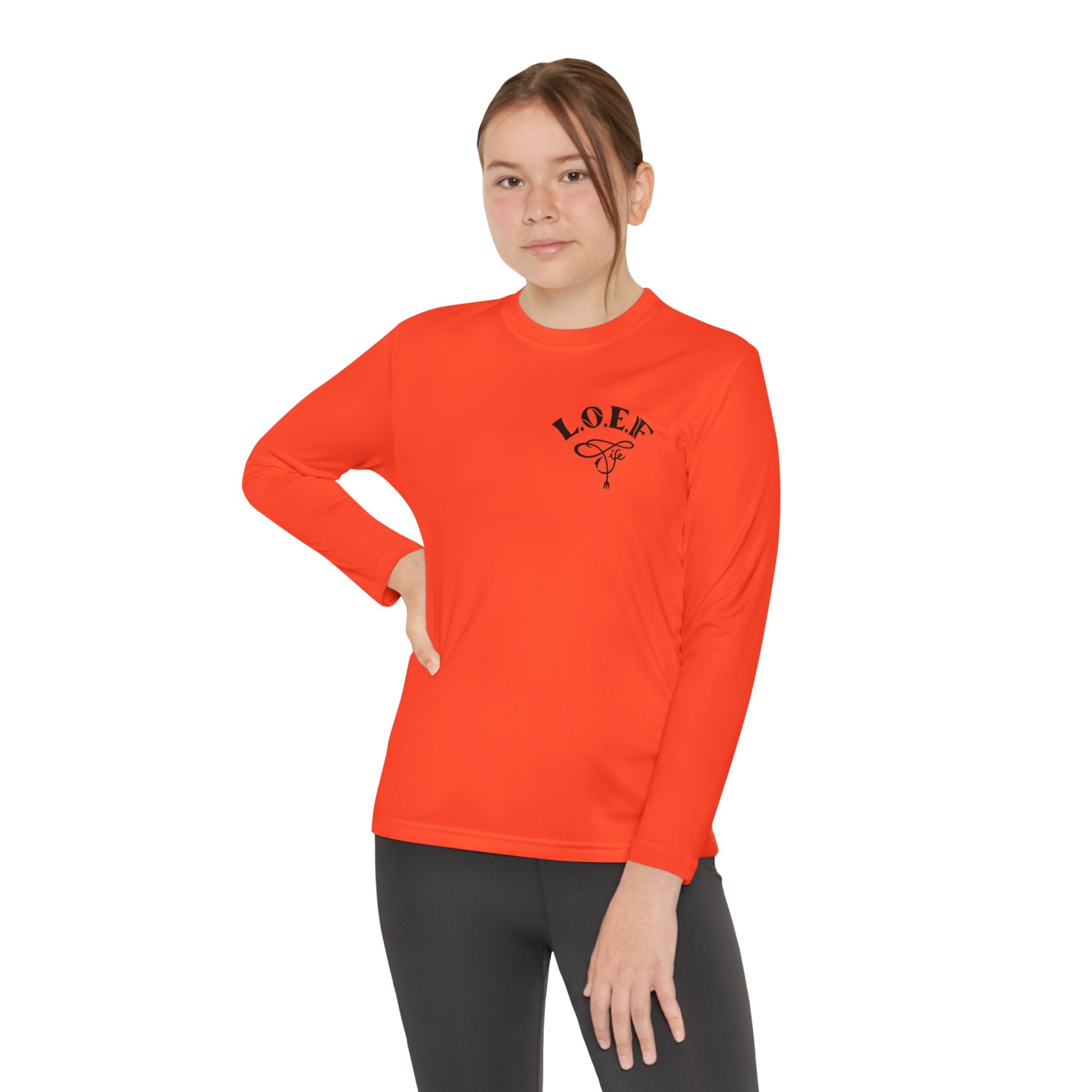 L.O.E.F Foodie 4Life Young Long Sleeve Tee  (Neon Green)