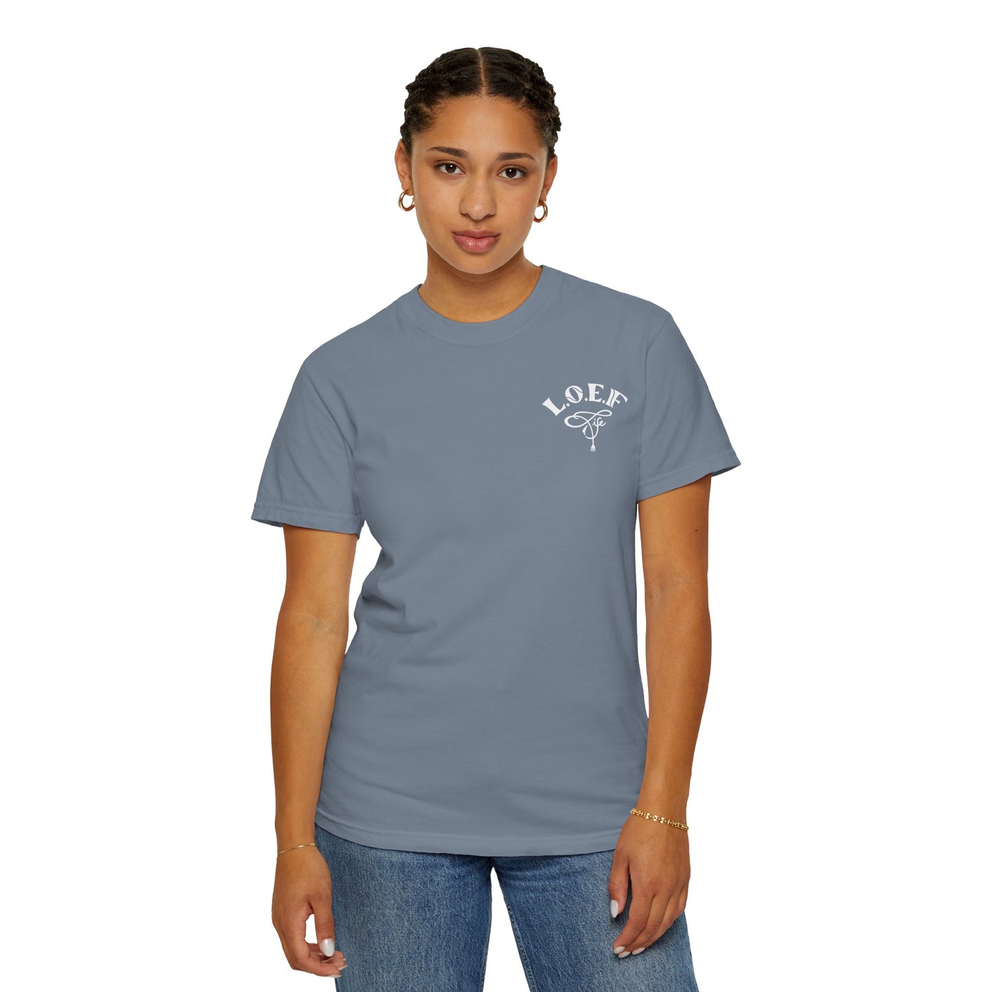 L.O.E.F LIFESTYLE OF EVERYDAY FOODIES Unisex Tee Shirt (White)