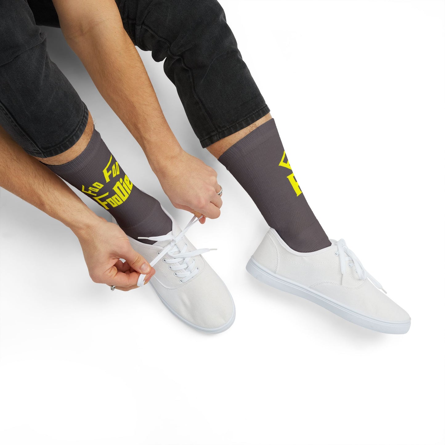 L.O.E.F Foo Foo Foodie Socks (Bright Yellow)