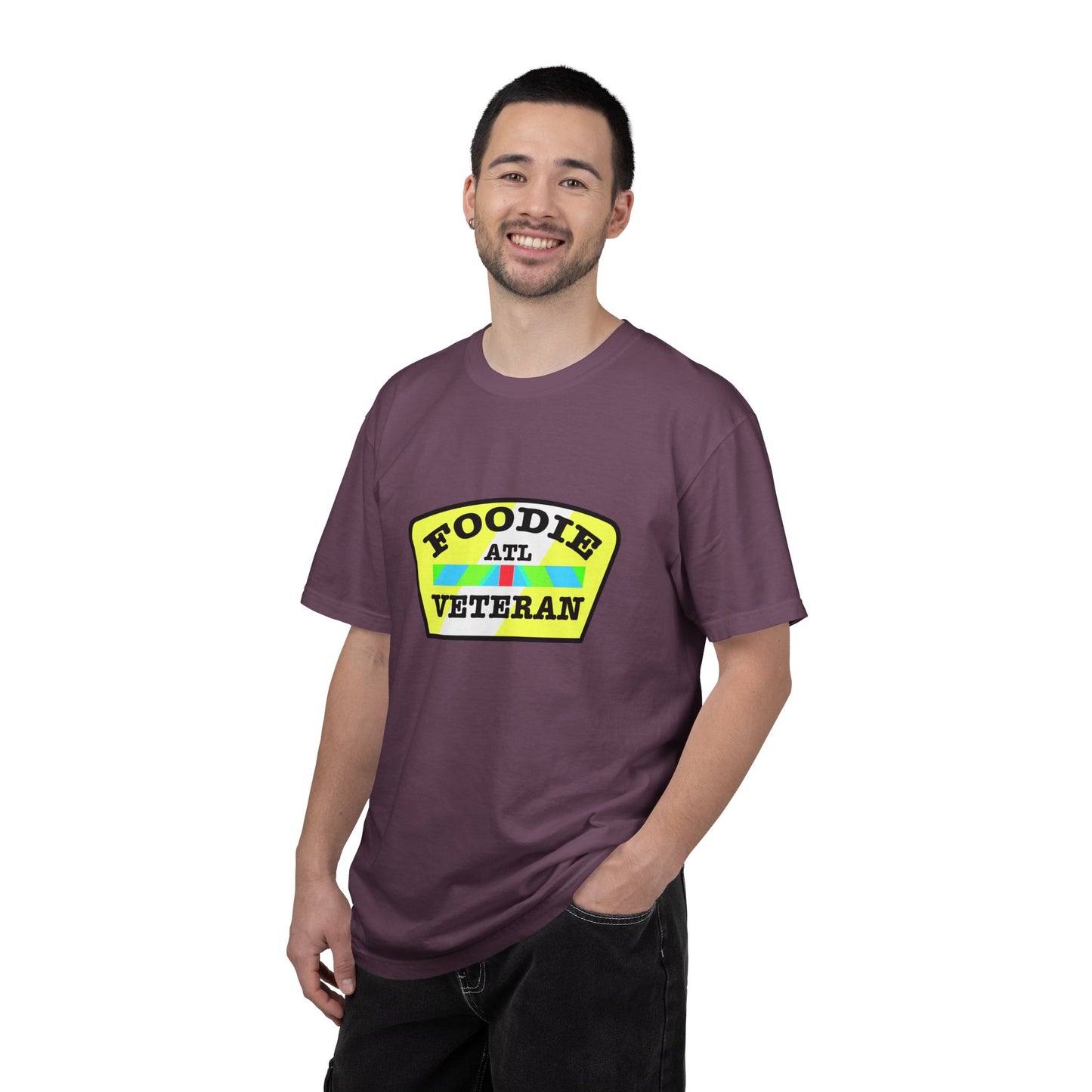 L.O.E.F Foodie Veteran ATL Unisex Tee Shirt (Yellow and Black)