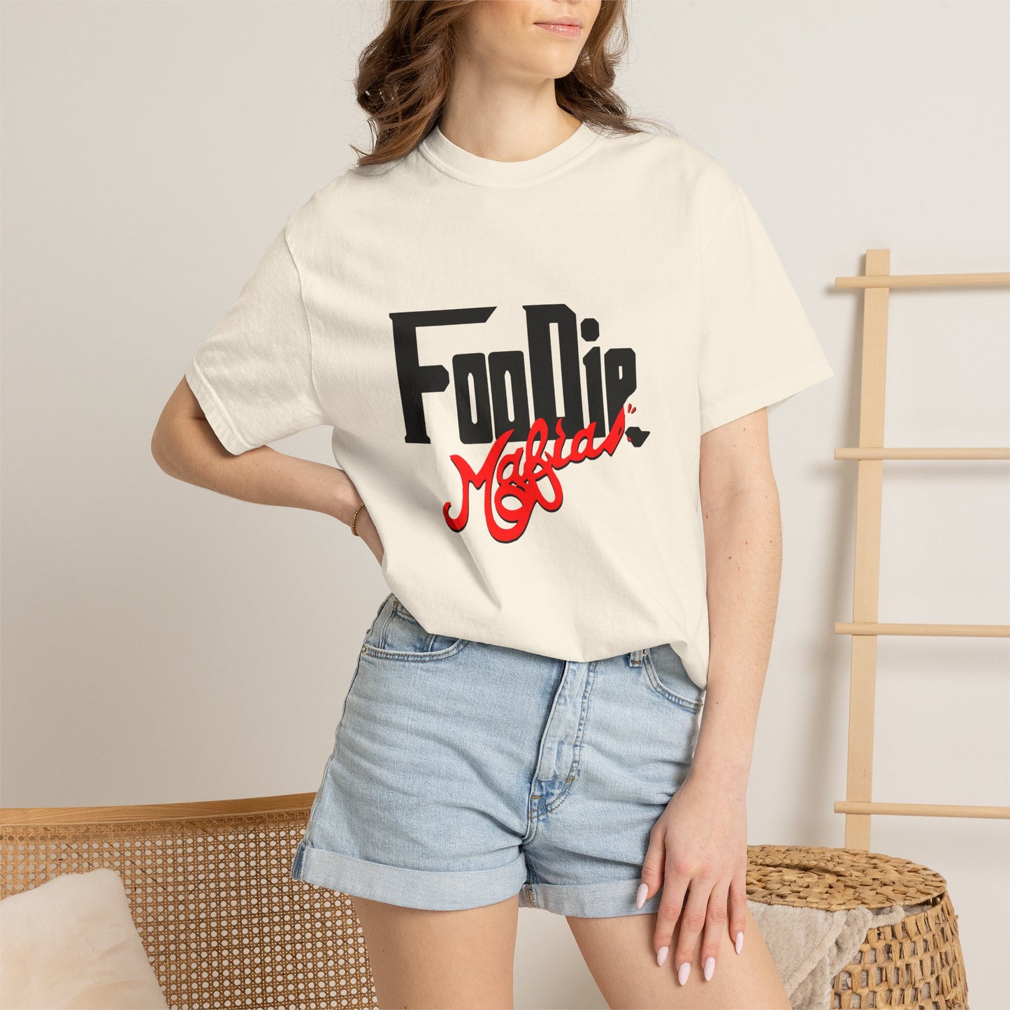 L.O.E.F Foodie Mafia Unisex Tee Shirt (Flat Red)