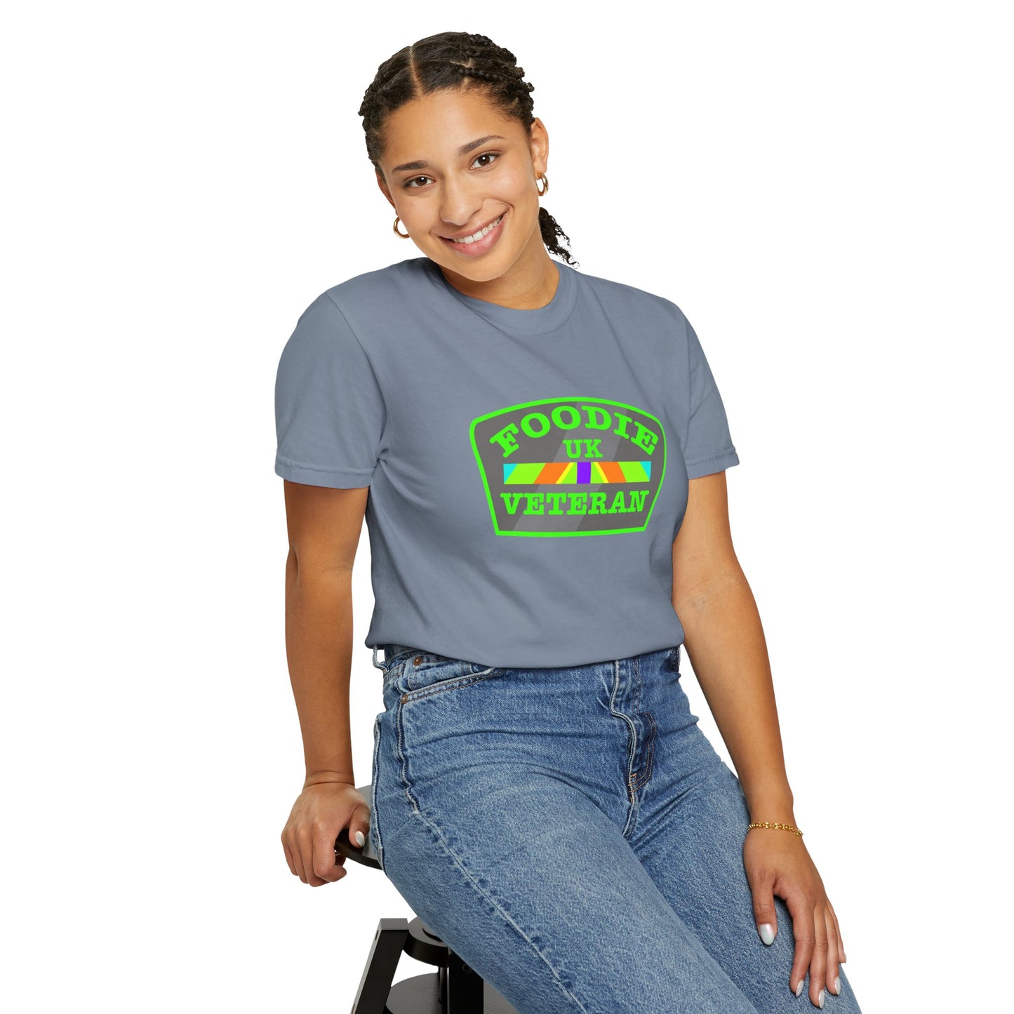 L.O.E.F Foodie Veteran UK Unisex Tee Shirt (Neon Green)