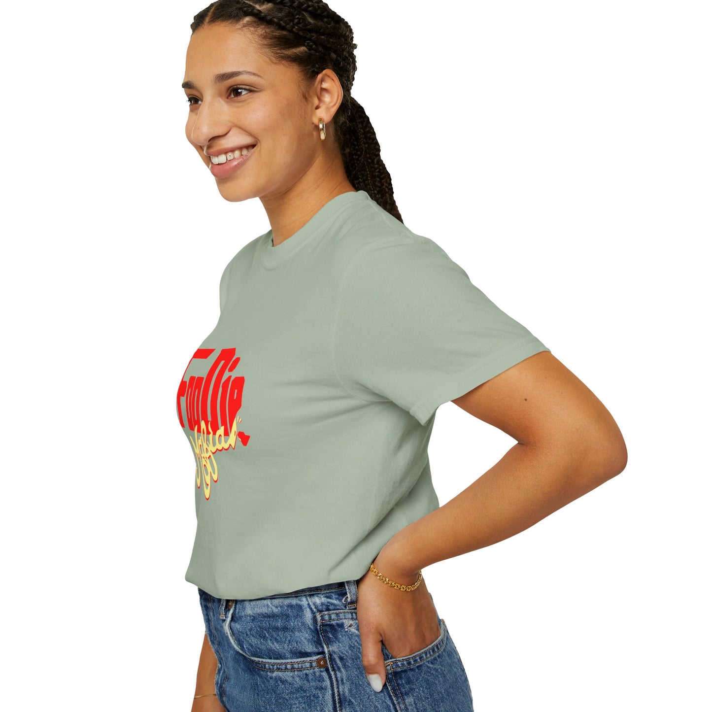 L.O.E.F Red Foodie Mafia Unisex Tee Shirt (Soft Yellow)