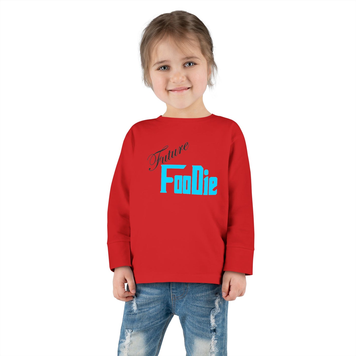 L.O.E.F Future Foodie Toddler Long Sleeve Tee (Neon Blue)