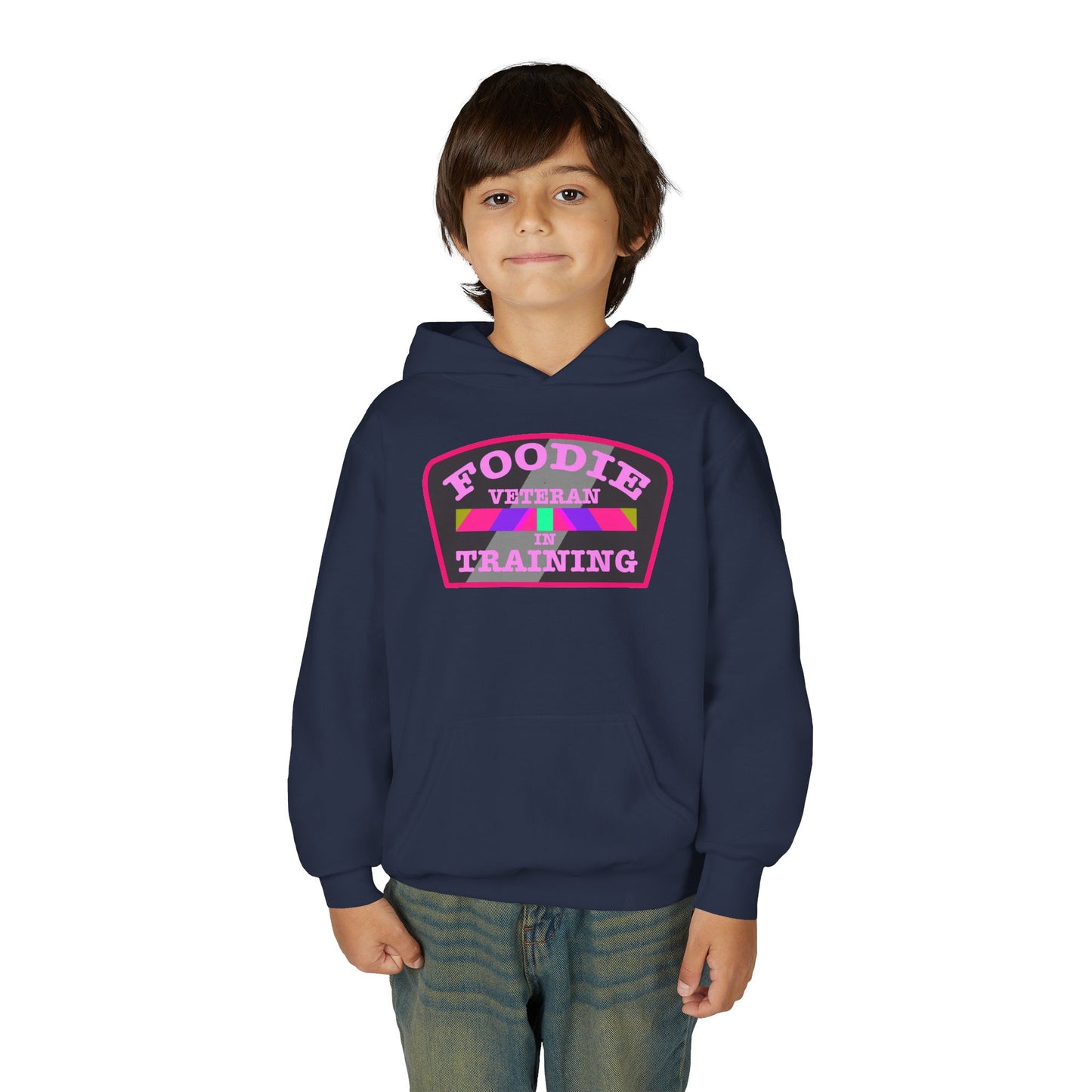 L.O.E.F Foodie Veteran In Training Youth Hoodie (Pink)