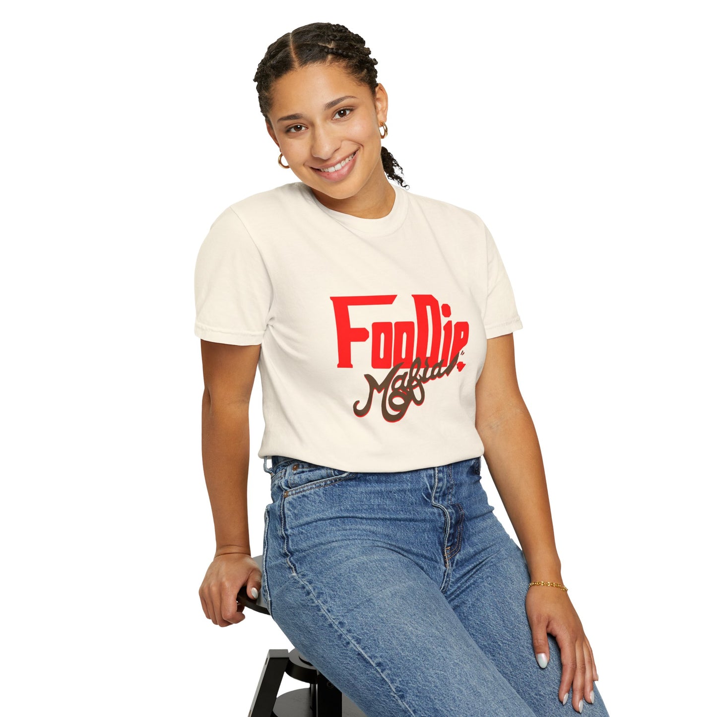 L.O.E.F Red Foodie Mafia Unisex Tee Shirt (Dark Brown)