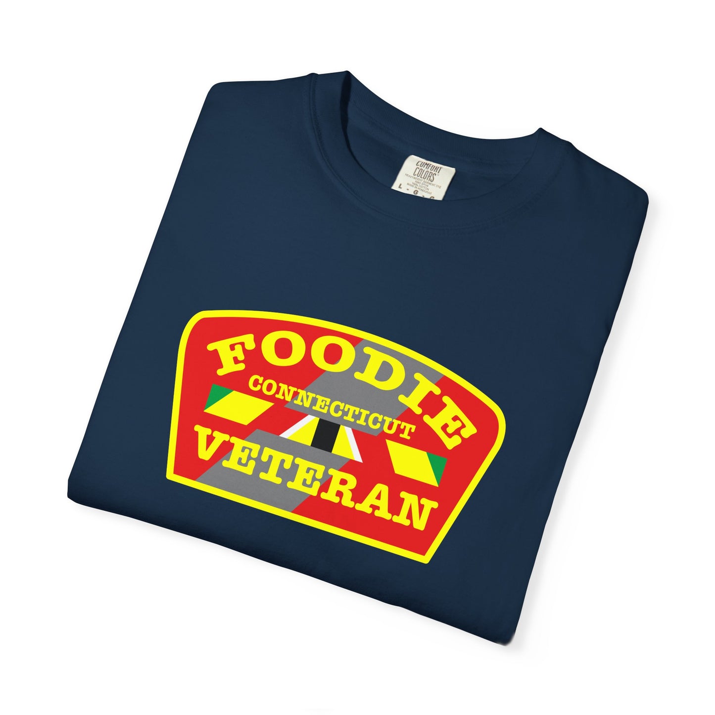 L.O.E.F Foodie Veteran CONNECTICUT Unisex Tee Shirt (Yellow)