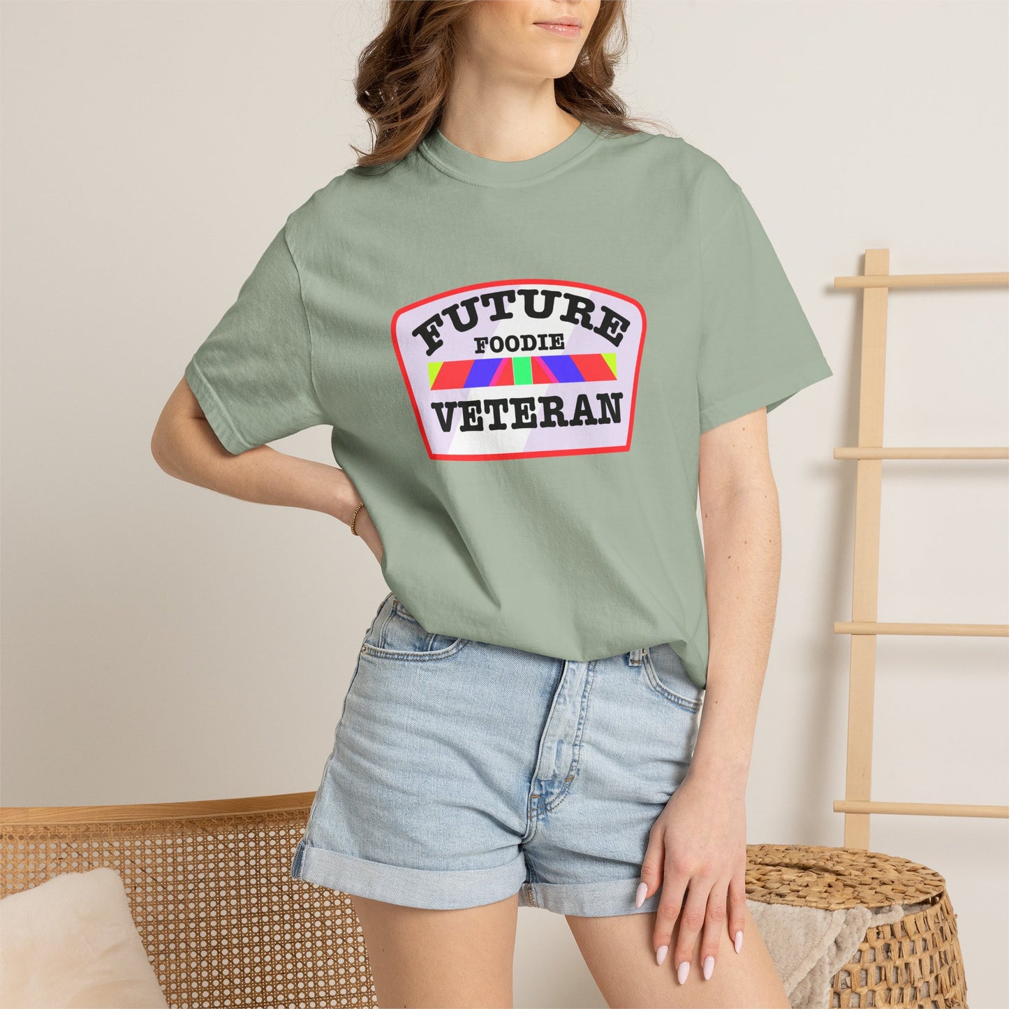 L.O.E.F Future Foodie Veteran Unisex Tee Shirt (Soft Pink)